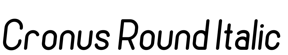 Cronus Round Italic cкачати шрифт безкоштовно